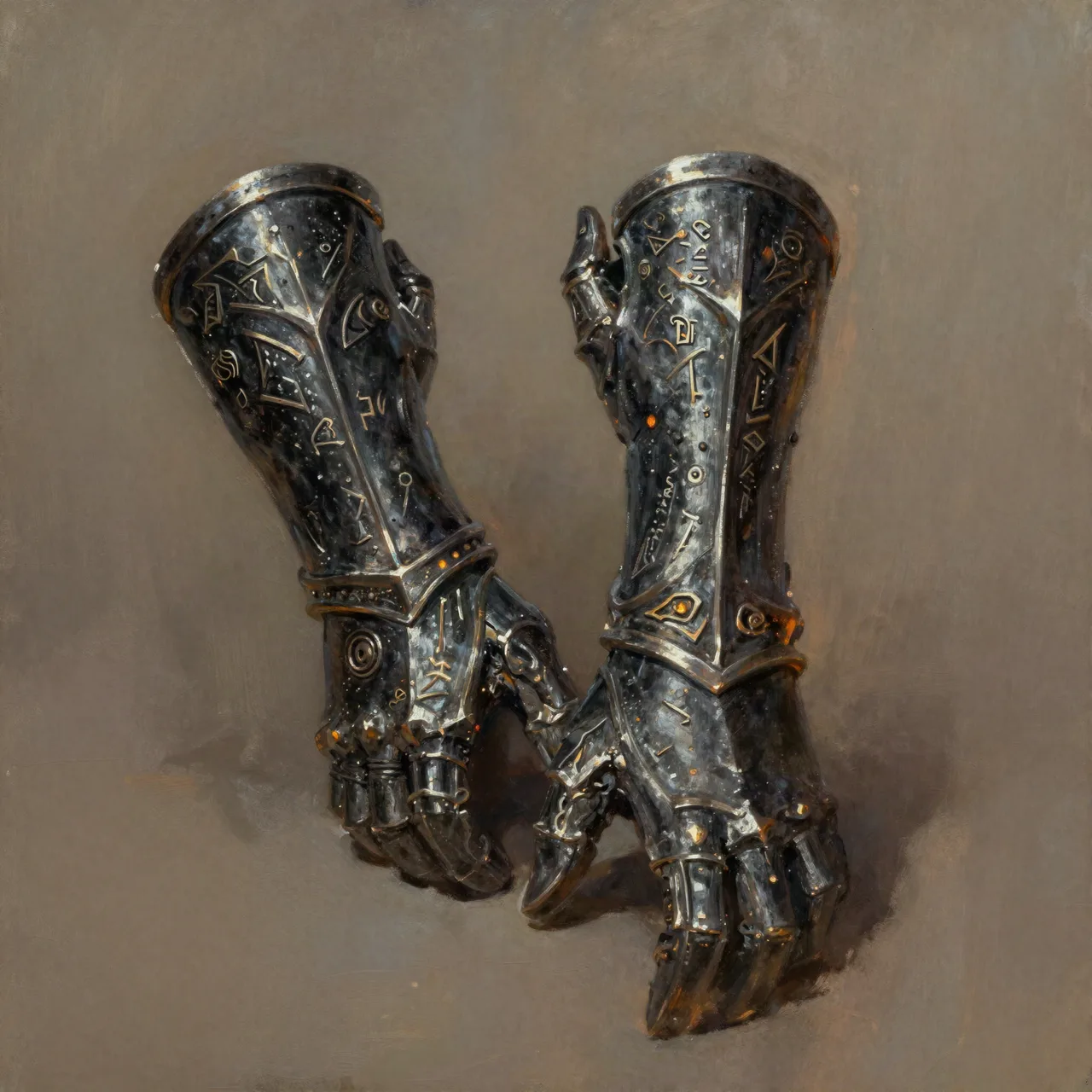 Runische Panzerhandschuhe