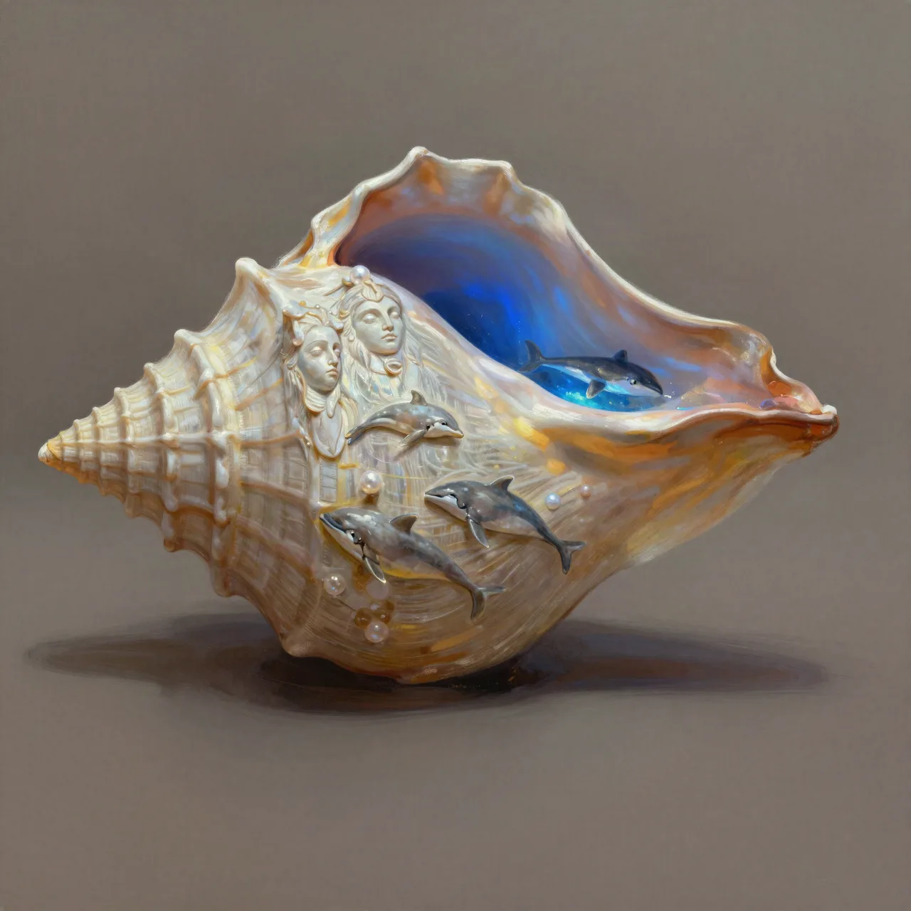 Das Muschelhorn des Botschafters der Wellen