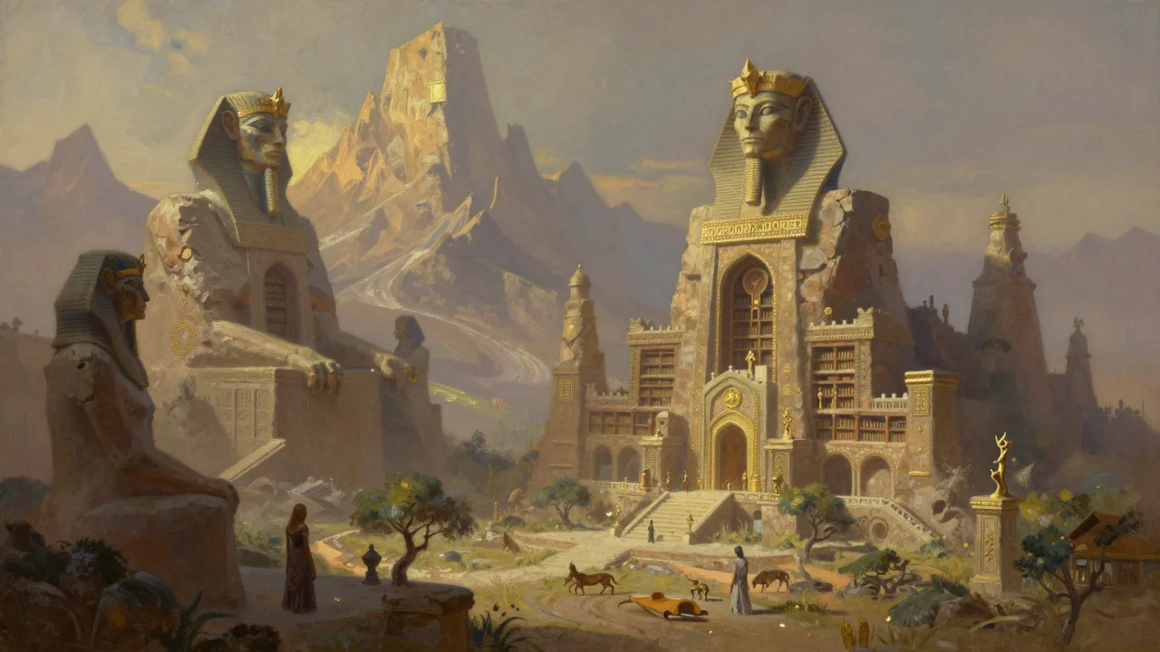 Sphinxes - The Riddle-Masters of the Sun-Scarred Peaks Banner