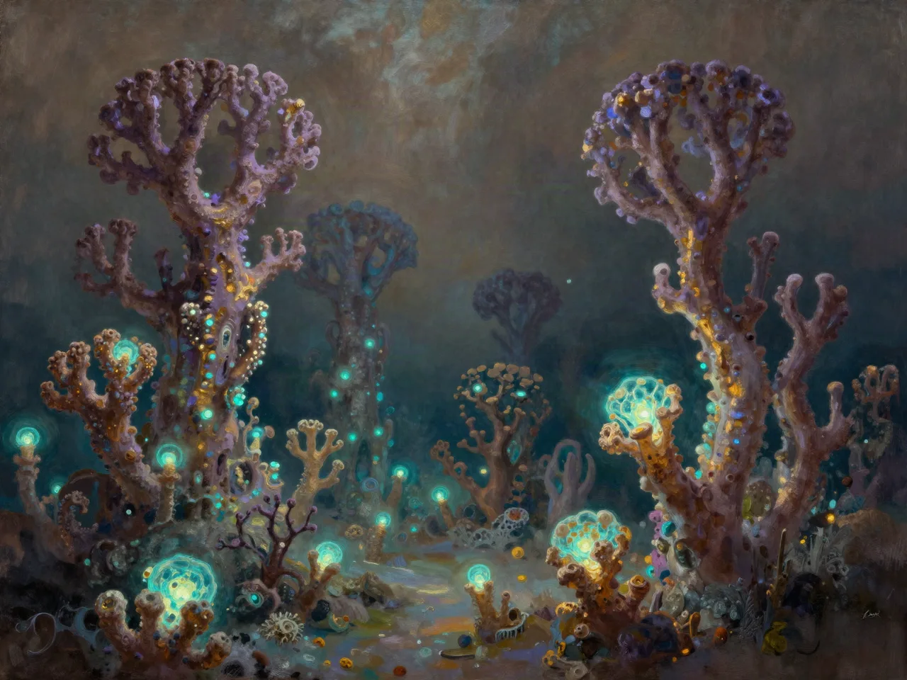 Leuchtkorallen-Polyp