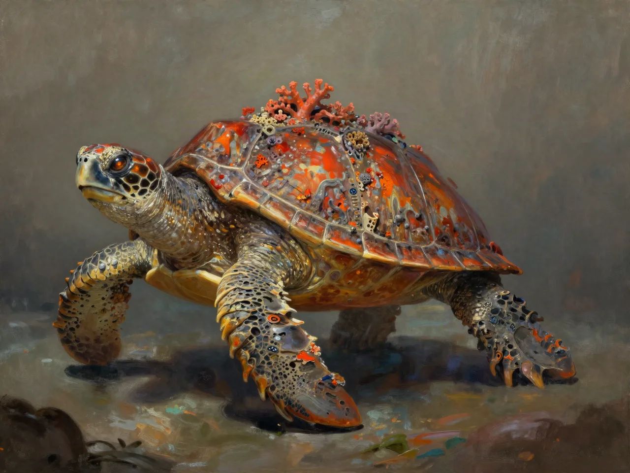 Korallenrücken-Schildkröte