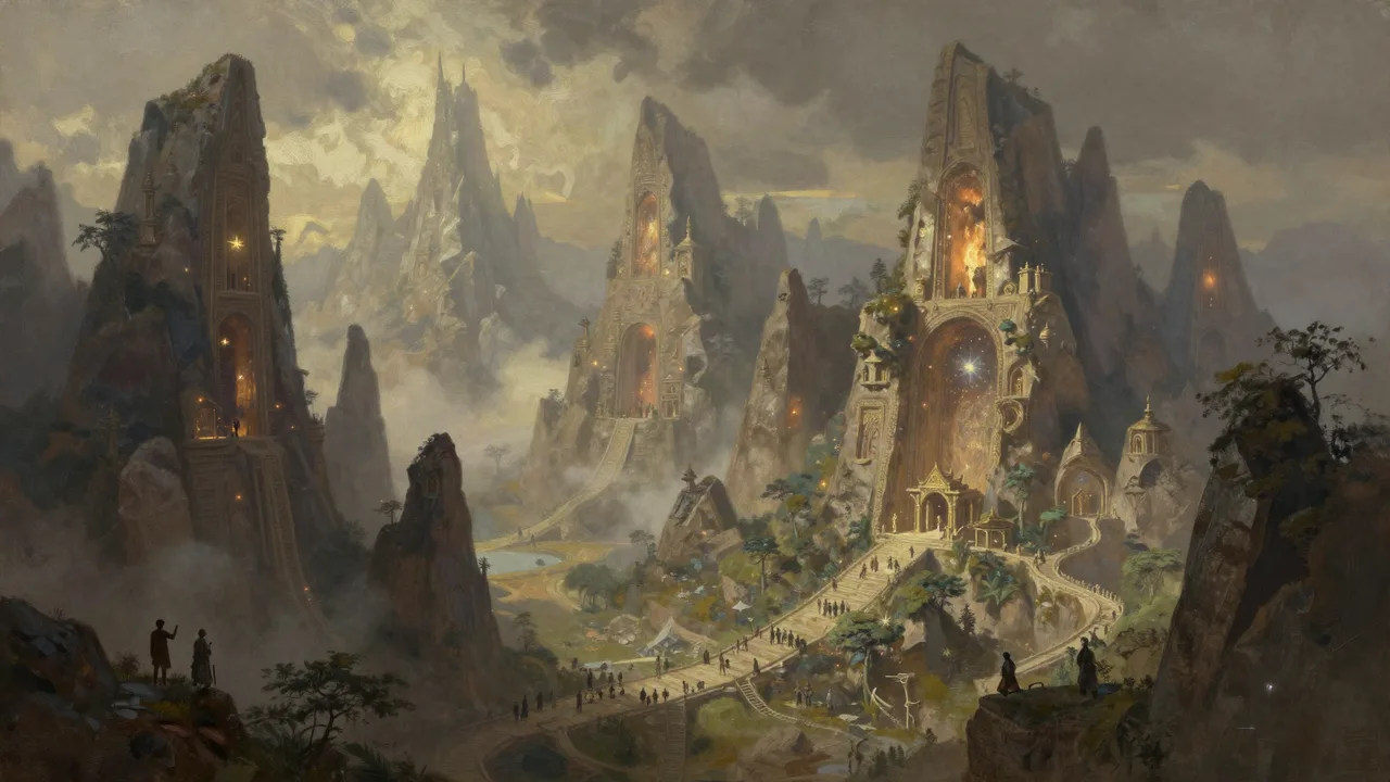 Celestial Mountains Panorama