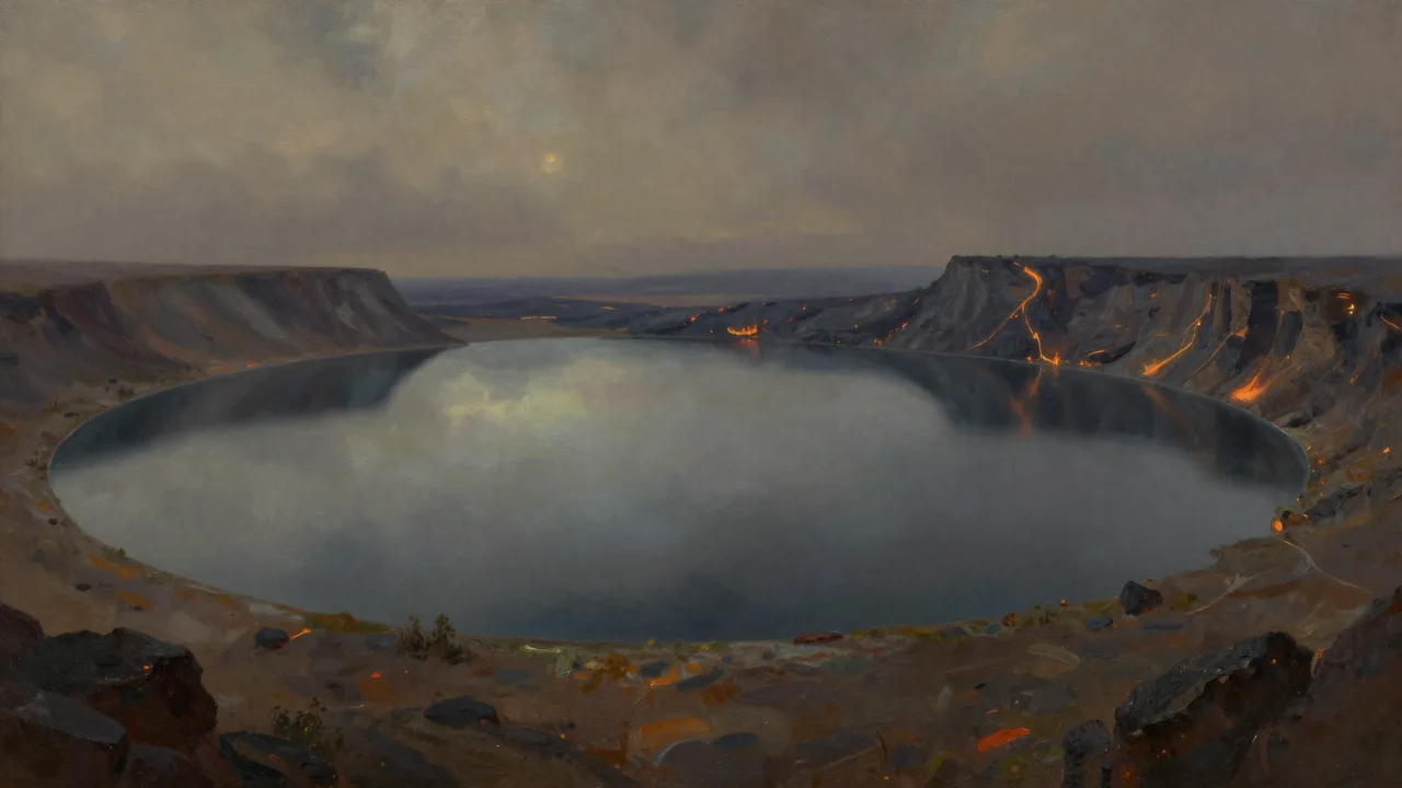 Obsidian-Spiegelsee Panorama