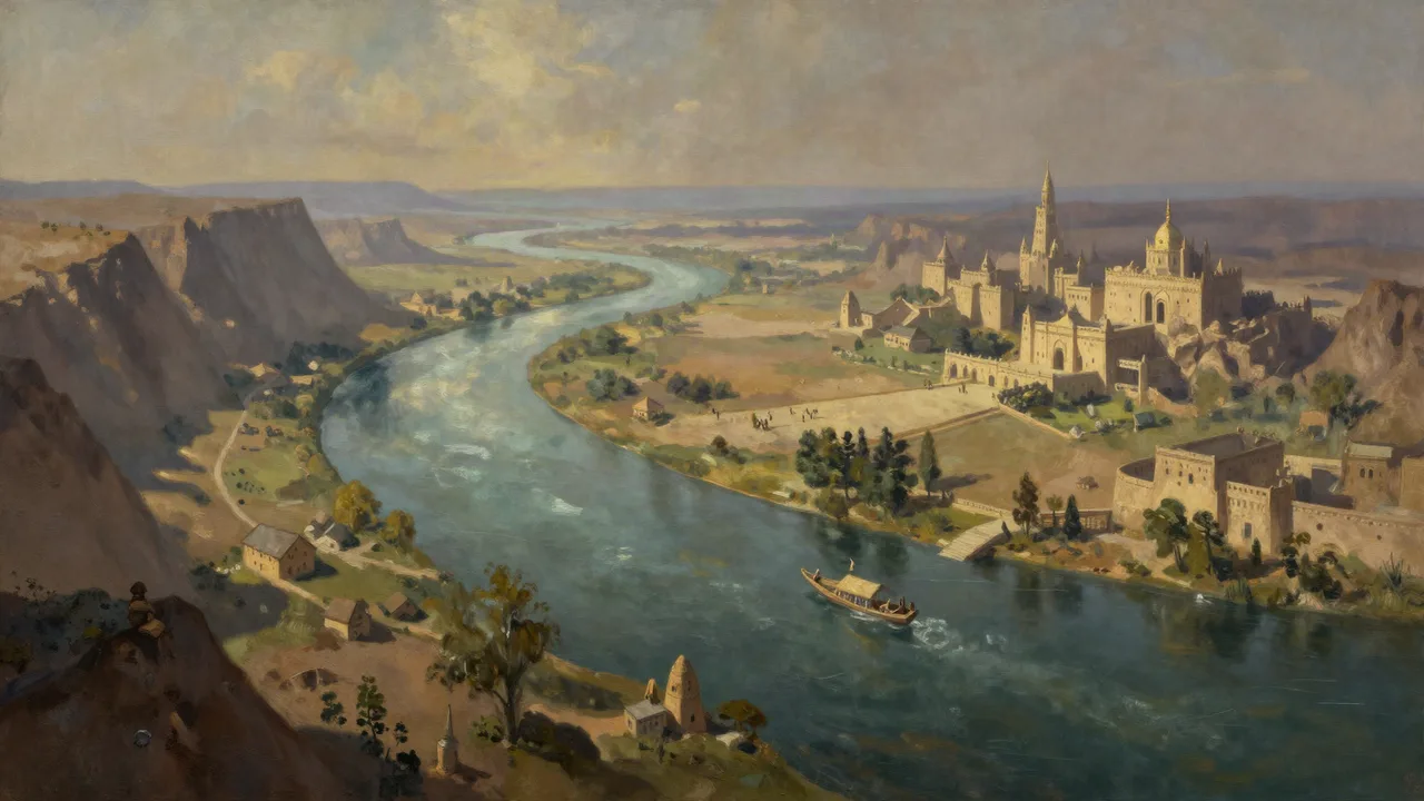 Großer Fluss Azar Panorama