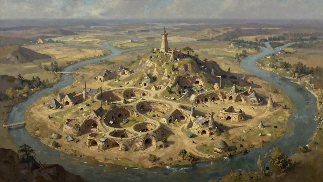 Halbling-Bauenstädte Panorama