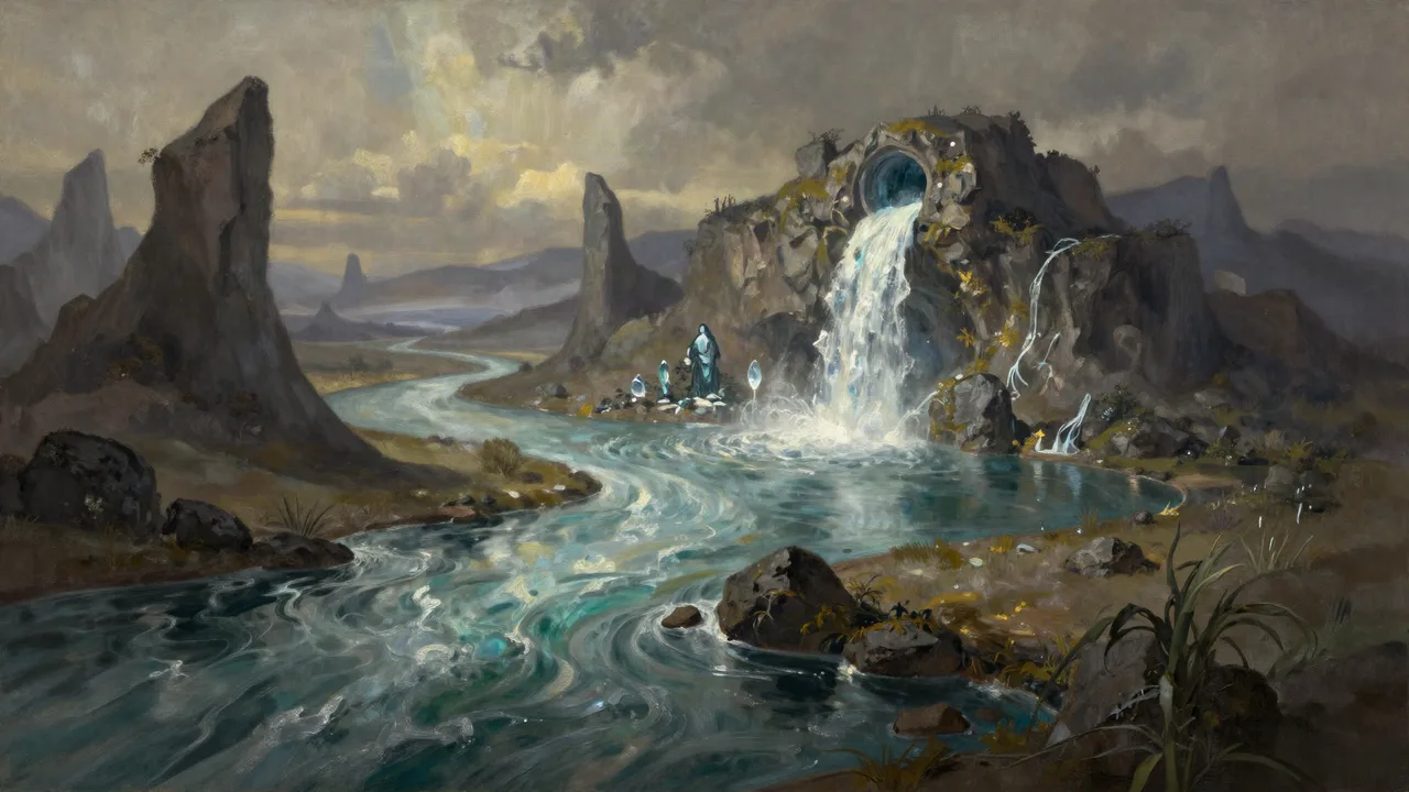 Obsidianfluss-Quellhaupt Panorama