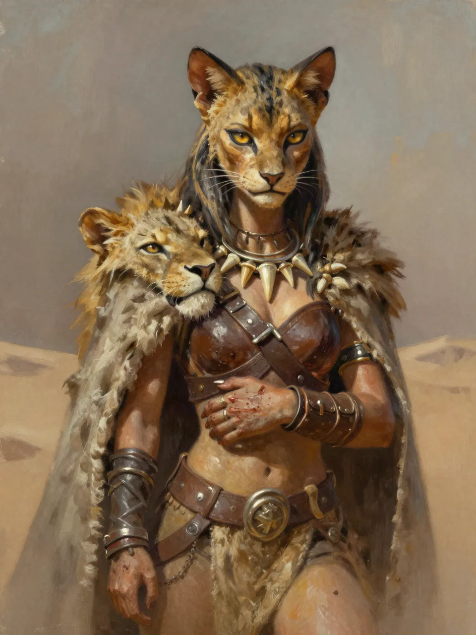 BASTET Sandkatze Porträt