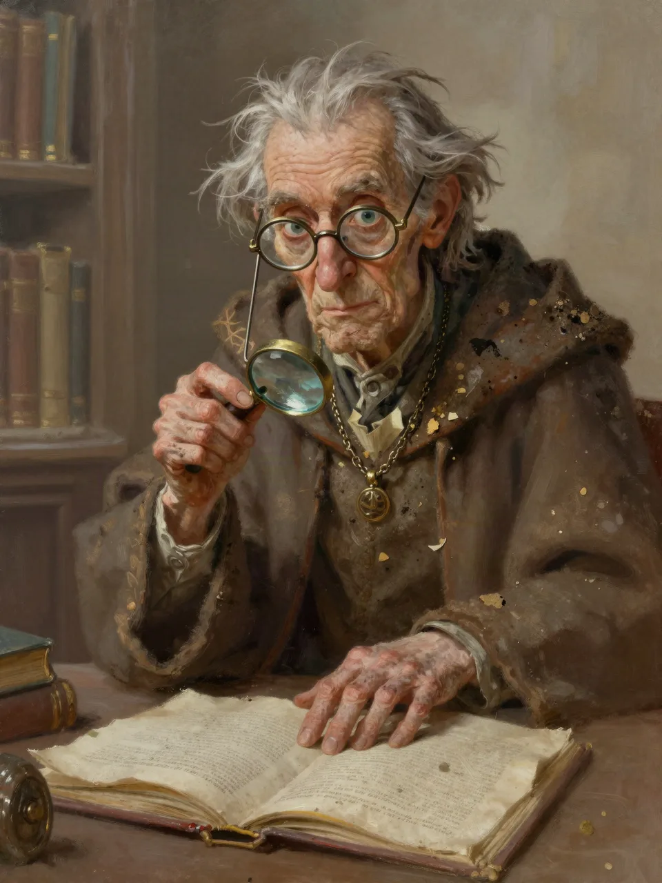 BIBLIOTHEKAR MEISTER ELIOT BOOKWORM Porträt
