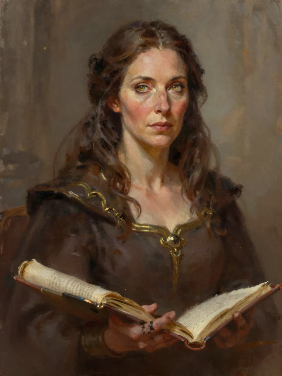 KÖNIGLICHE BIBLIOTHEKARIN BÜCHER-BELINDA Porträt