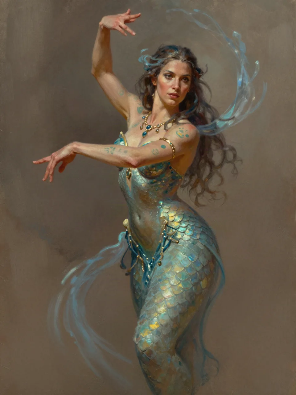 Terpsichore Strömungstänzerin Porträt