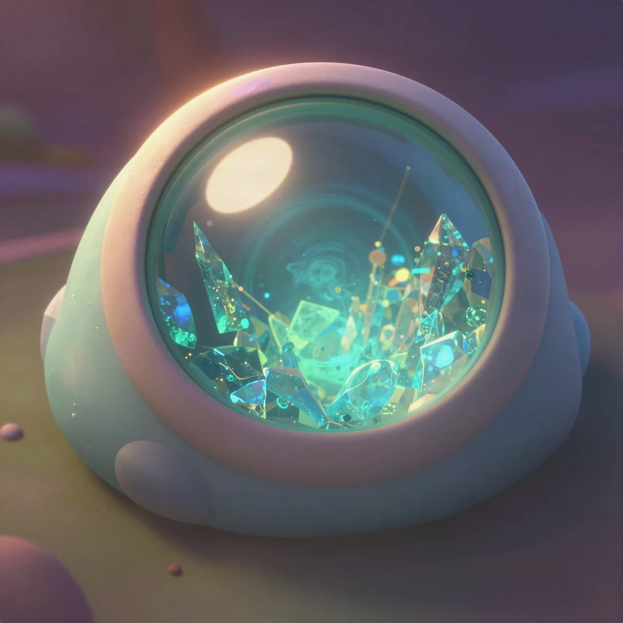 Crystal-infused lenses