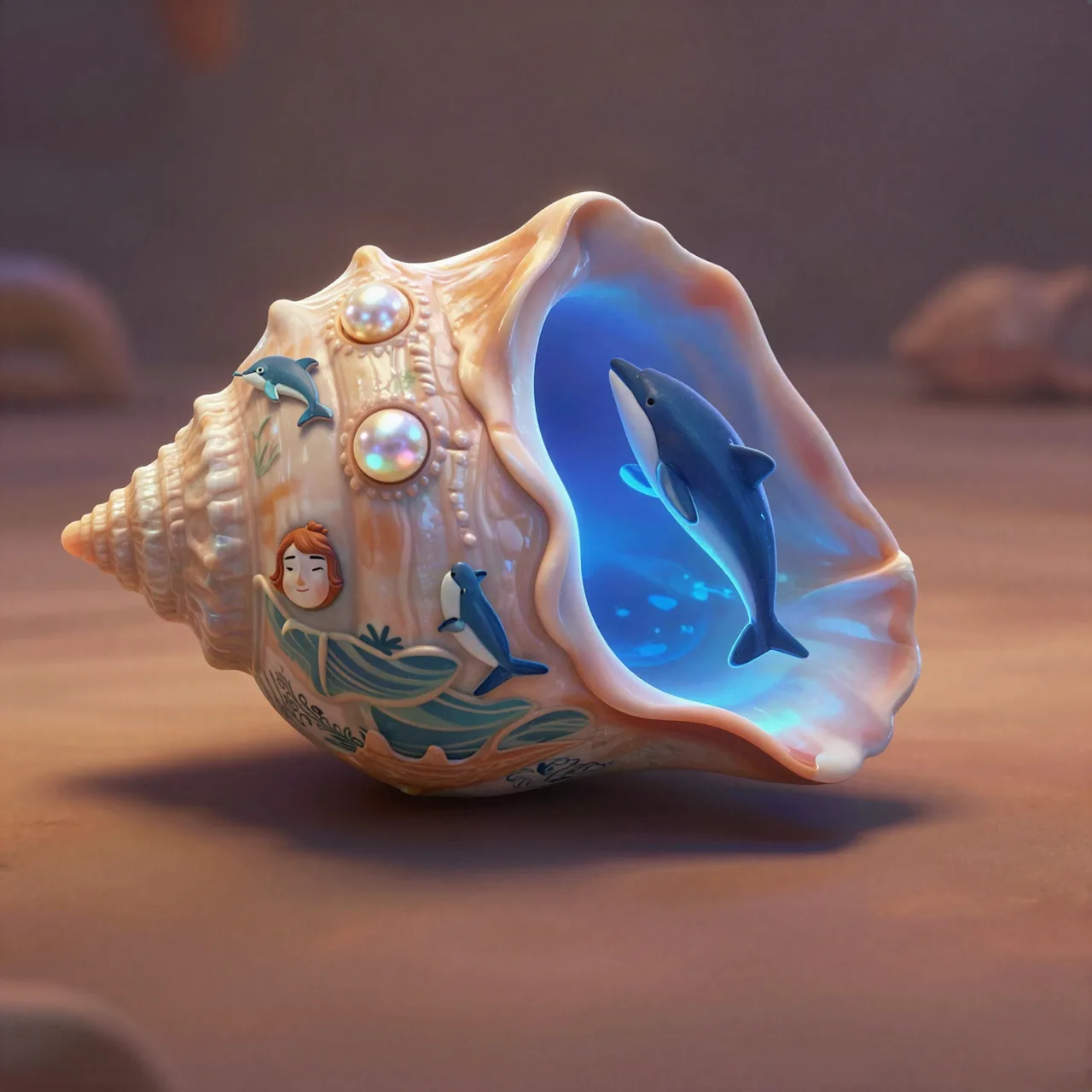 Das Muschelhorn des Botschafters der Wellen