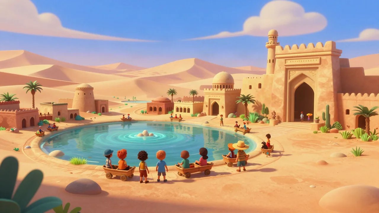 Oasis of Al-Farad Panorama