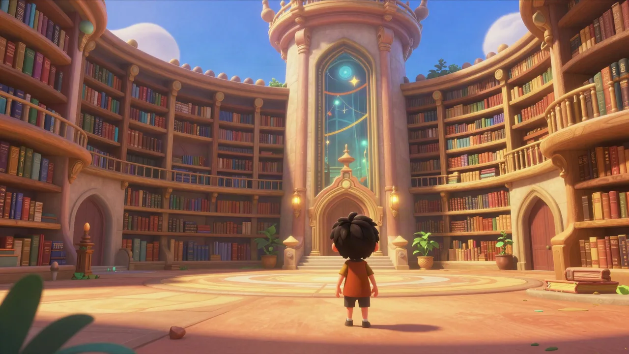 Die Große Bibliothek von Solaria Panorama