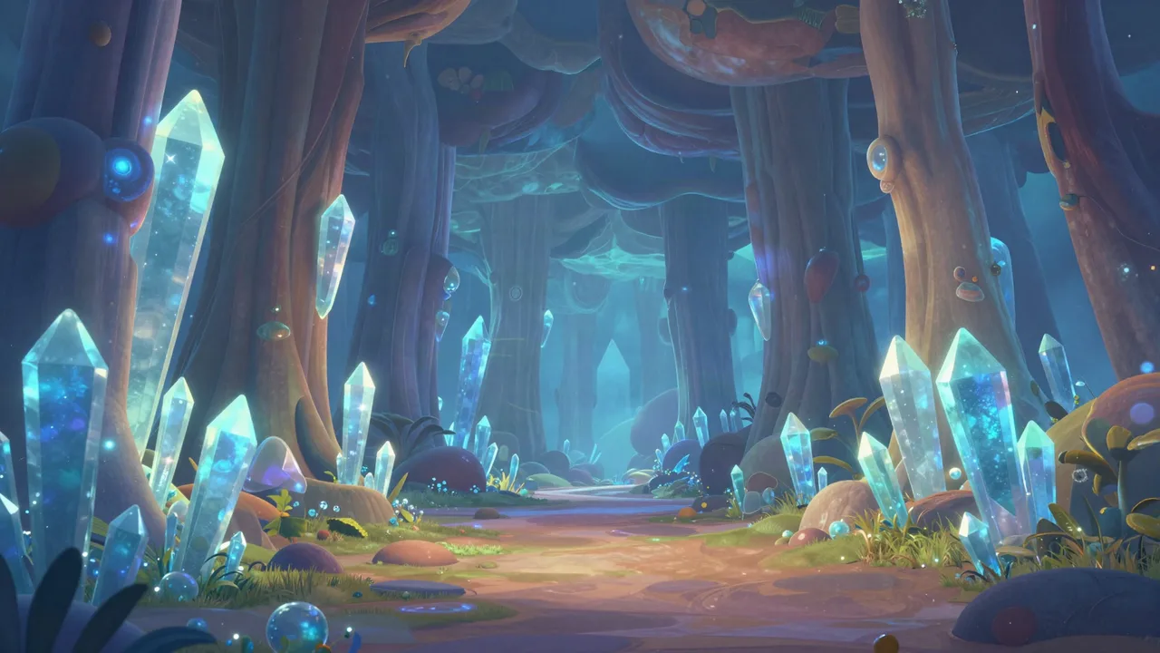 Crystal Spire Forest Panorama