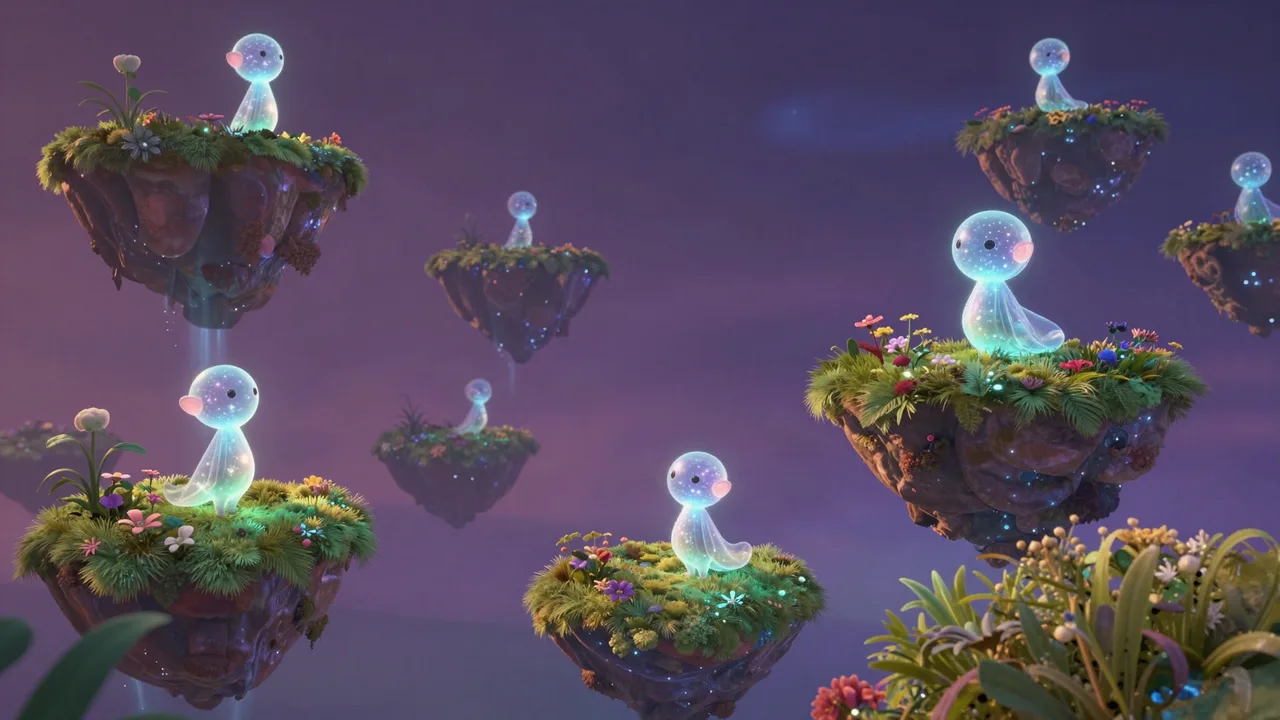 Floating Luminant Islands Panorama