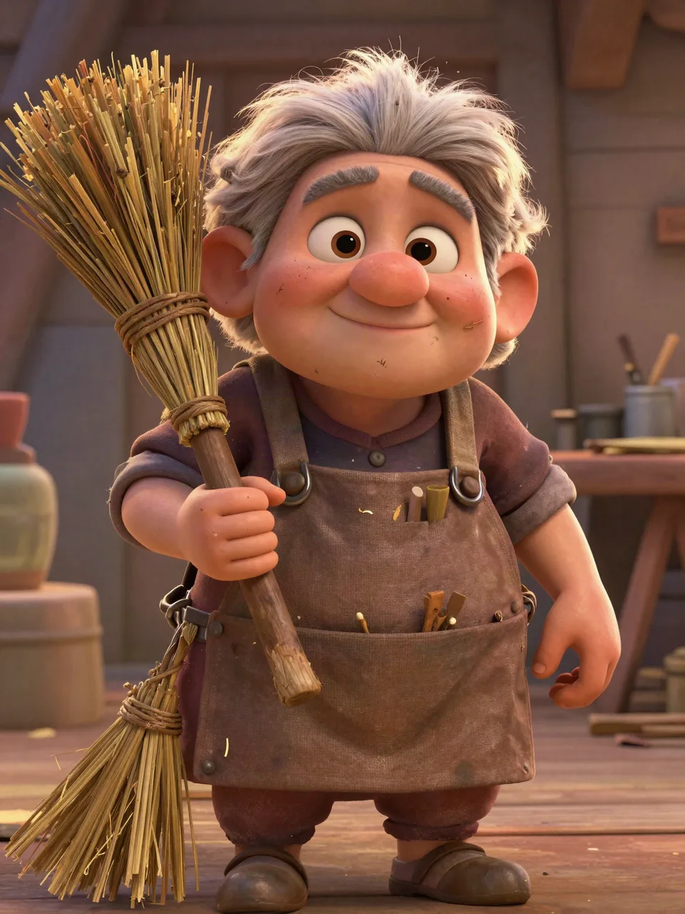 BRISTLEWHISTLE BROOMMAKER Portrait